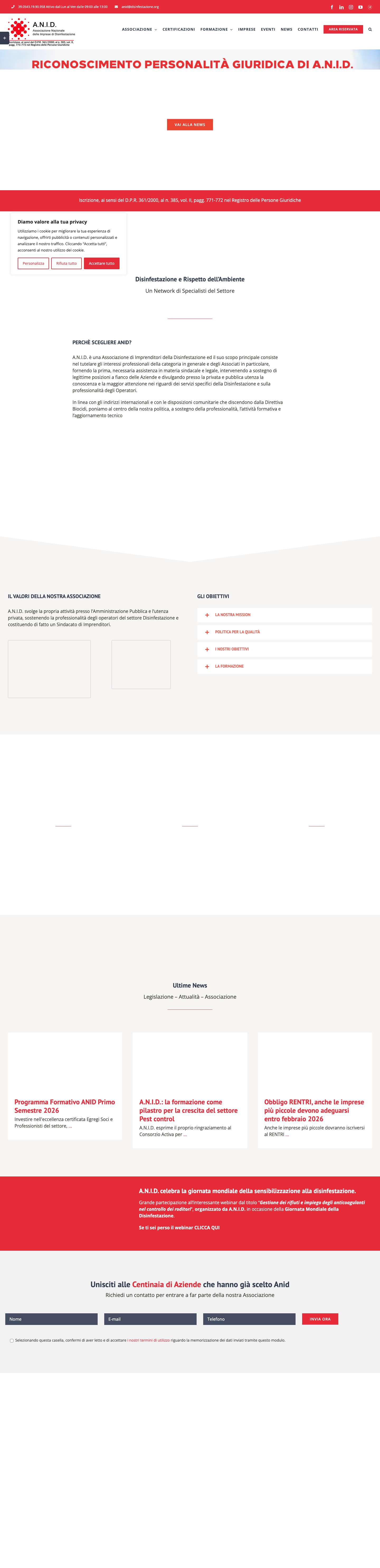 A.n.i.d. | Associazione Nazionale delle Imprese di Disinfestazione - Full Screenshot