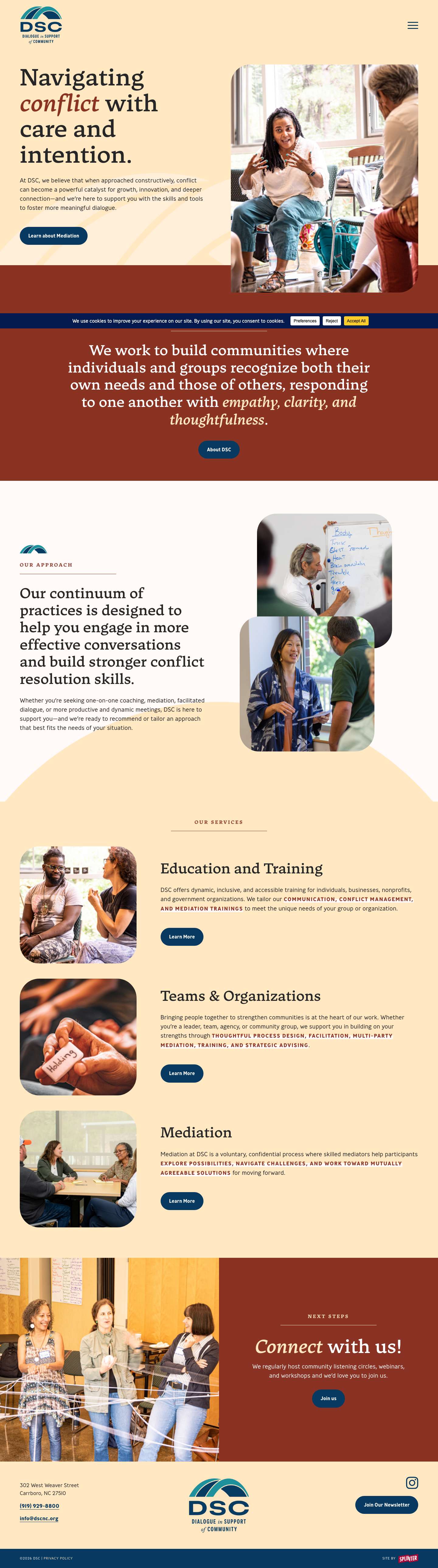 DSC - Dialogue in Support of Community, Conflict Resolution, MediationScroll to top - Full Screenshot