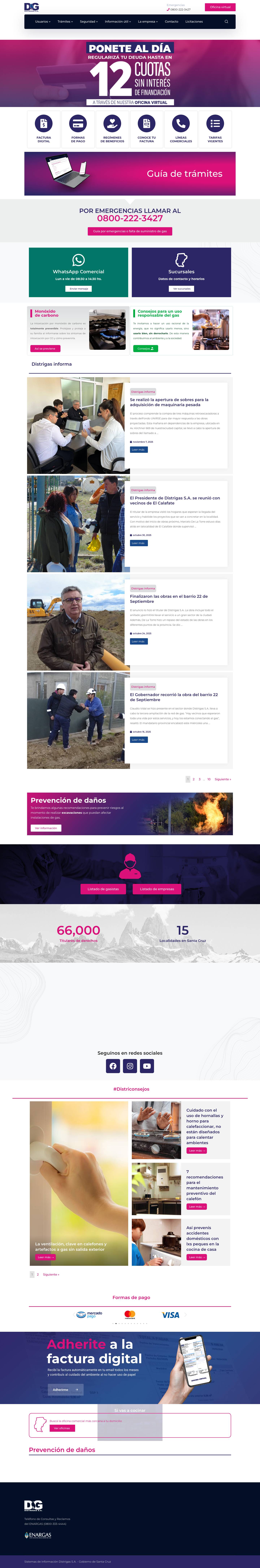 Distrigas S.A. - Distrigas S.A. - Provincia de Santa Cruz - Full Screenshot