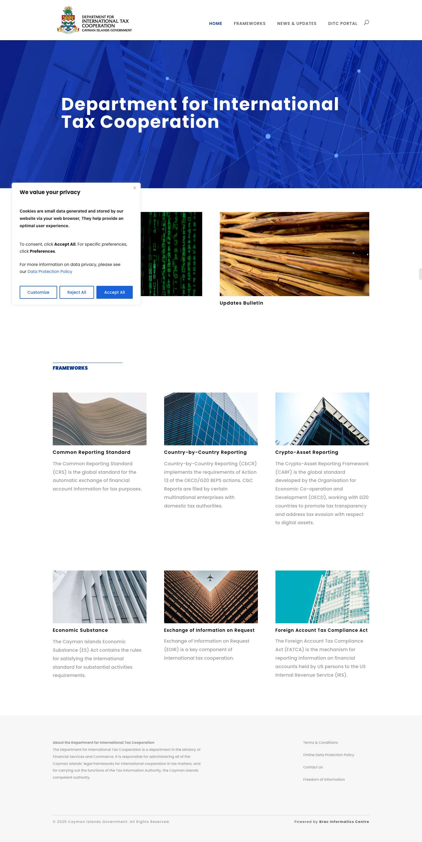 OFFICIAL SITE: Department for International Tax Cooperation | Department for International Tax Cooperation - Full Screenshot