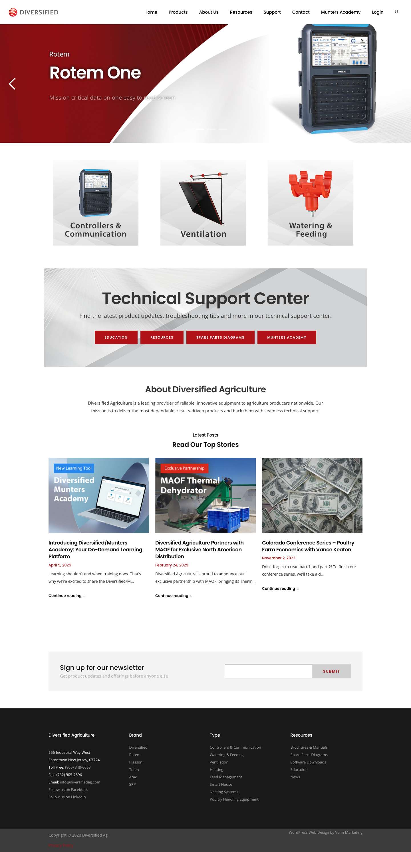 Home - Diversified Agriculture - Full Screenshot