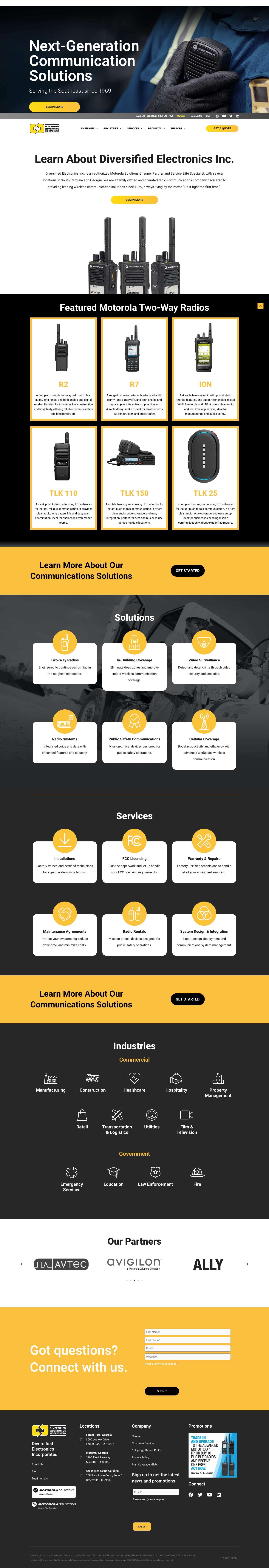 Motorola Service Center | Wireless Communication System - Full Screenshot