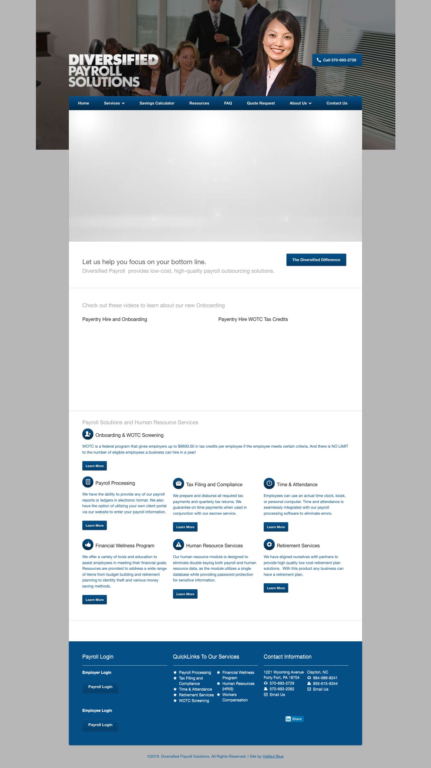 Diversified Payroll Solutions and Human Resource Services - Full Screenshot