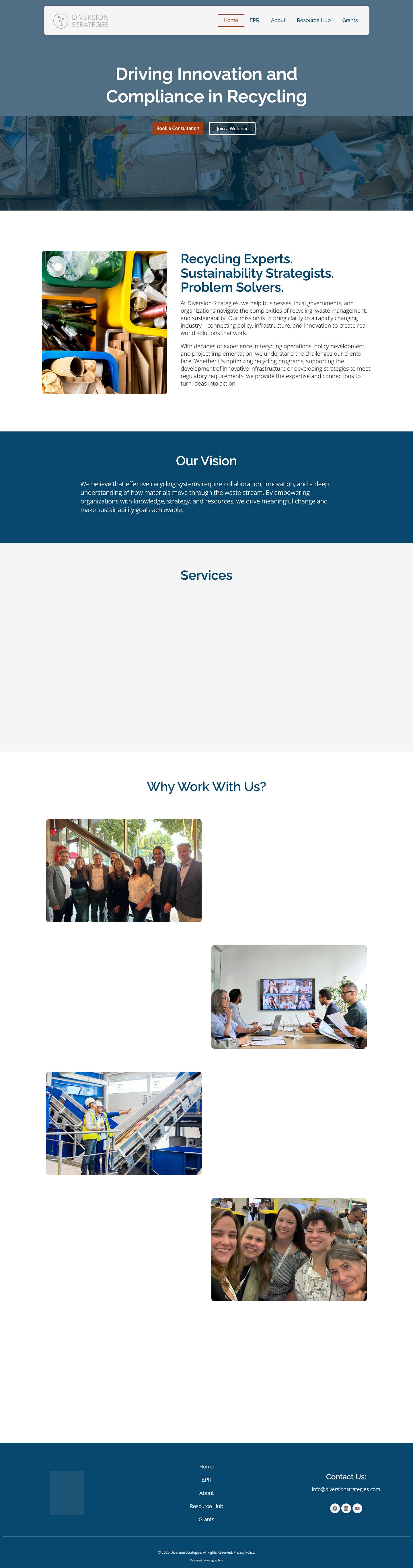 EPR & Sustainablity Solutions | Diversion Strategies - Full Screenshot