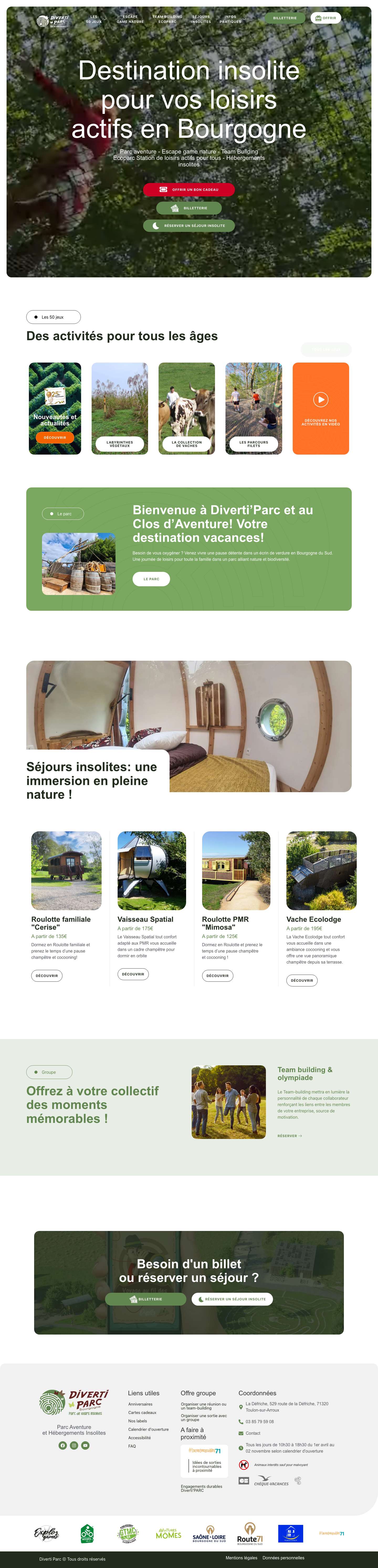 Accueil - Divertiparc - Full Screenshot