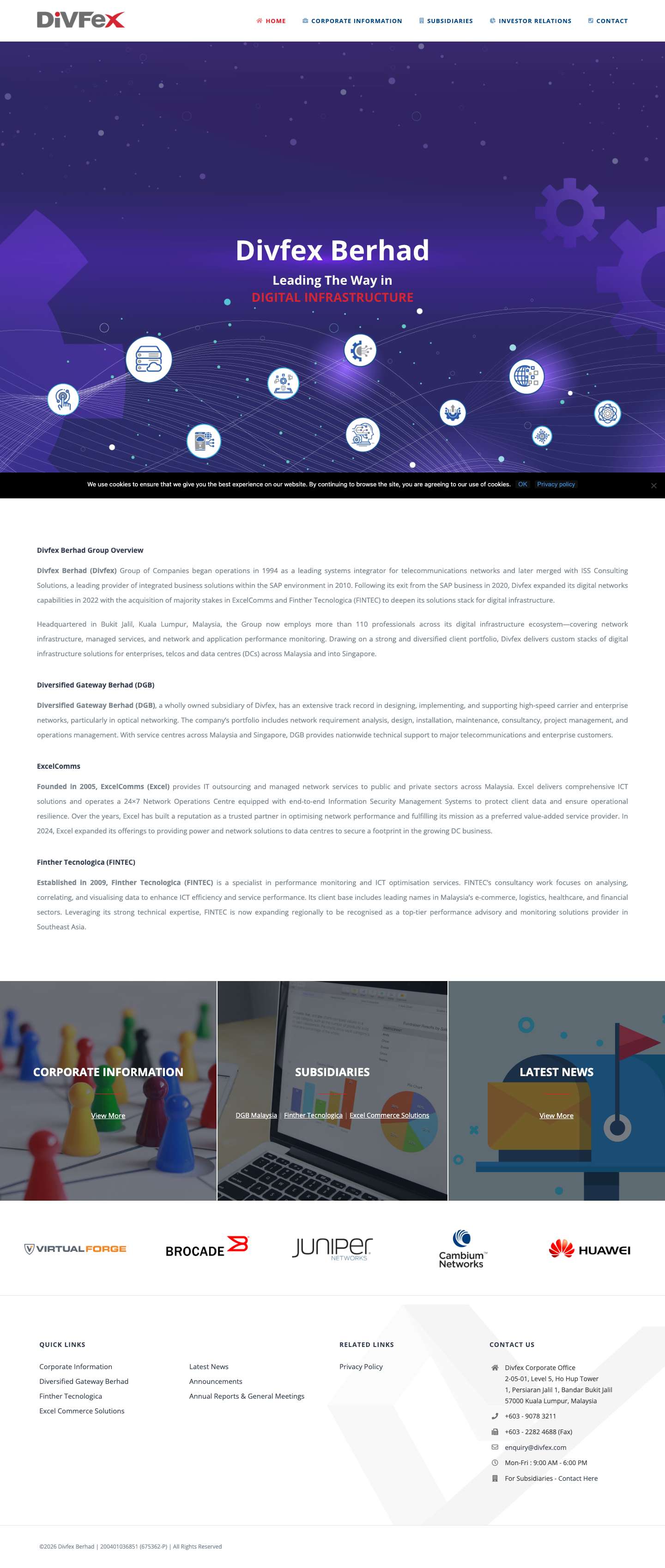 Divfex Berhad – Leading The Way in Digital Infrastructure - Full Screenshot