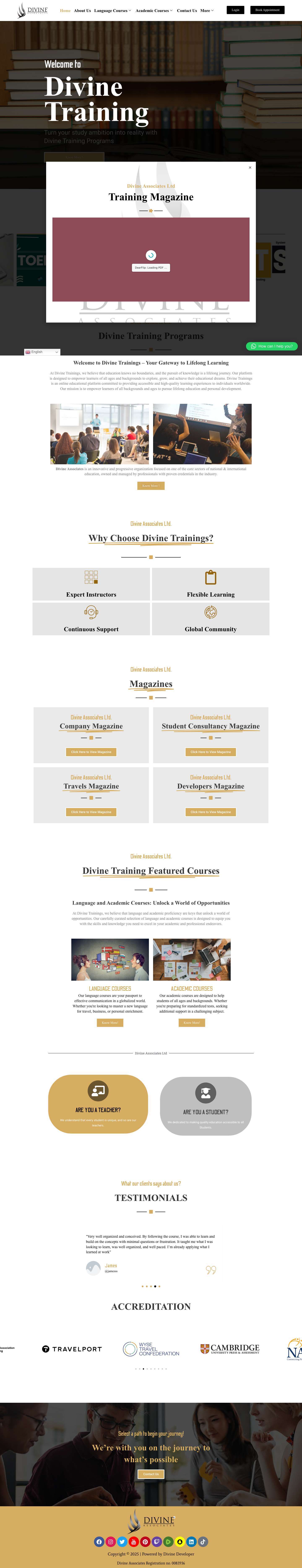 High-Quality Education - Divine Trainingsrumble-full-logo-v4-svg - Full Screenshot