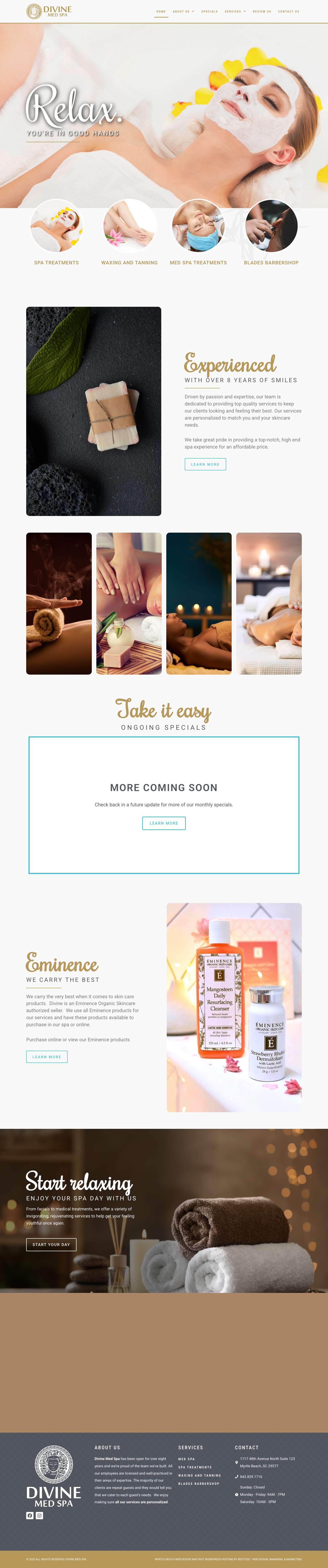 Home - Divine Med Spa - Full Screenshot