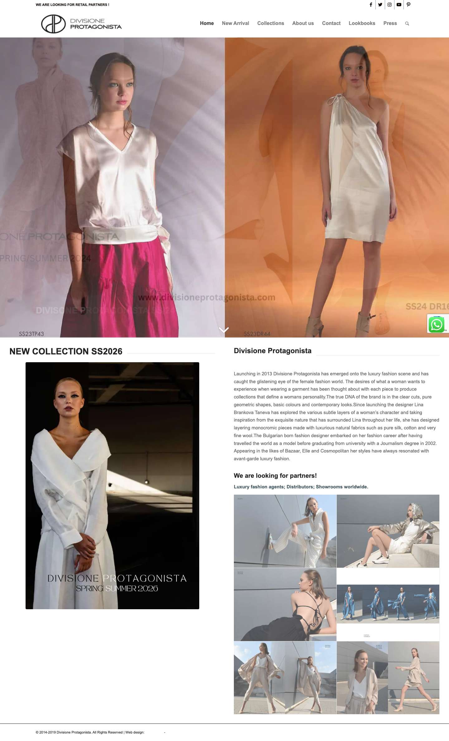 Divisione Protagonista - Contemporary luxury fashion for women - Full Screenshot