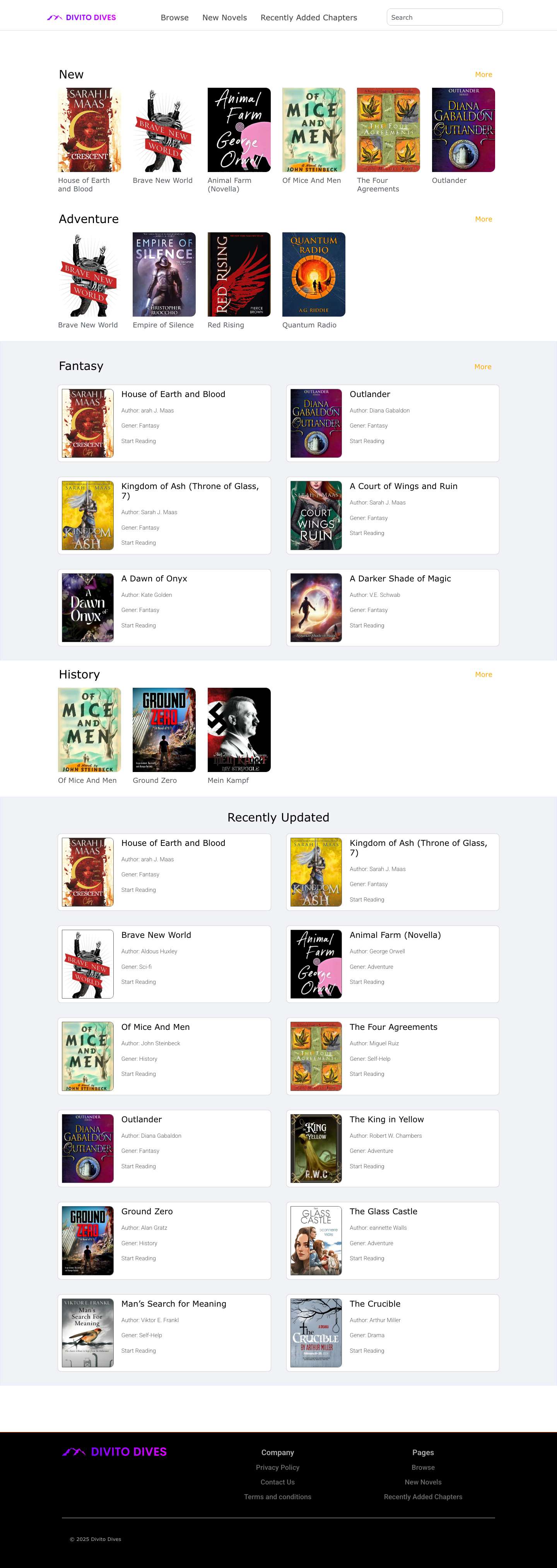 Home - Divito Dives - Full Screenshot