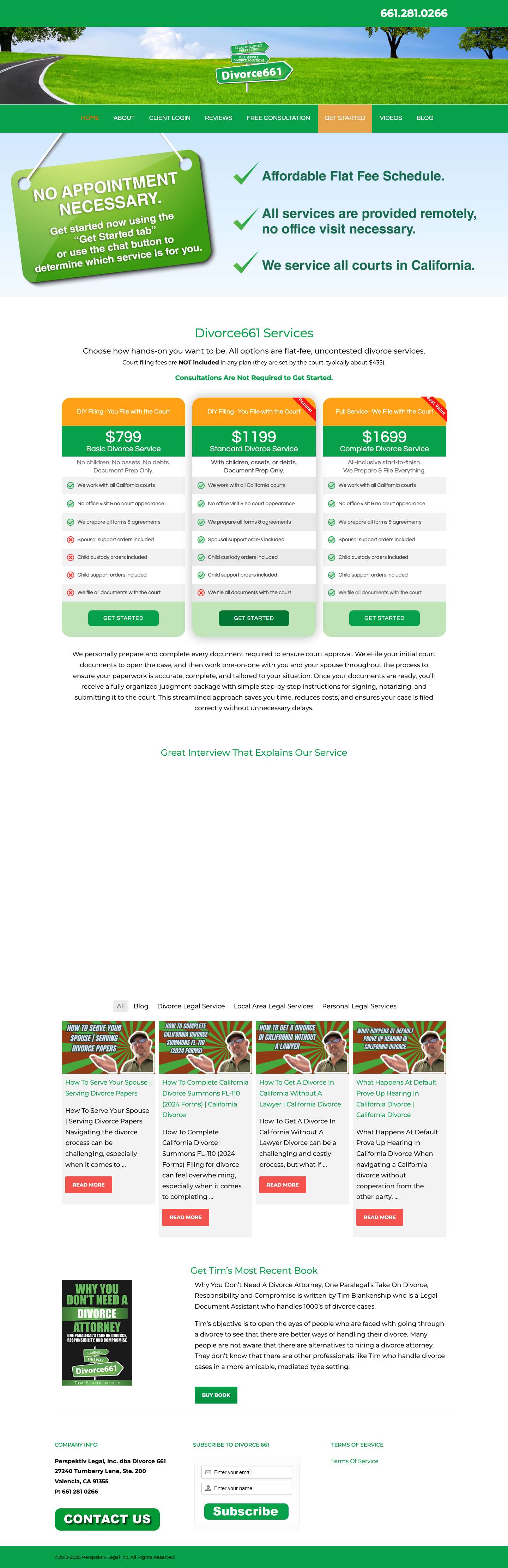 Santa Clarita Divorce Paralegal - Full Screenshot