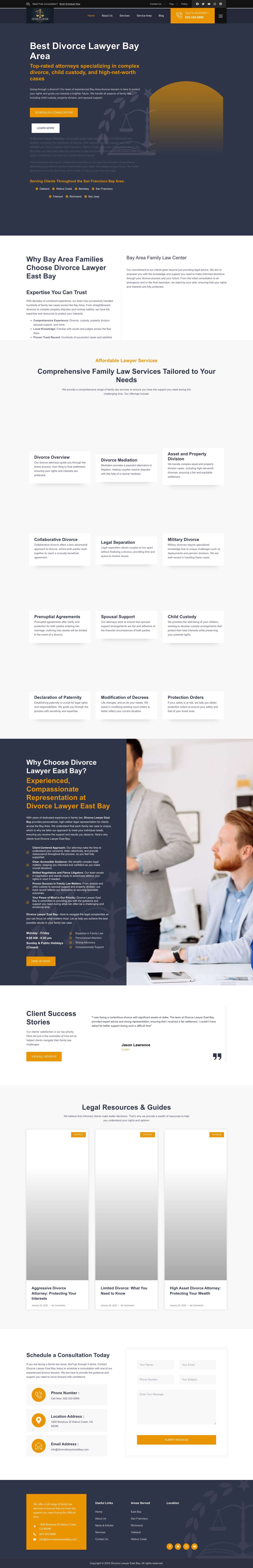 Trusted Divorce Lawyers | Serving Families In Bay Area, CA - Full Screenshot