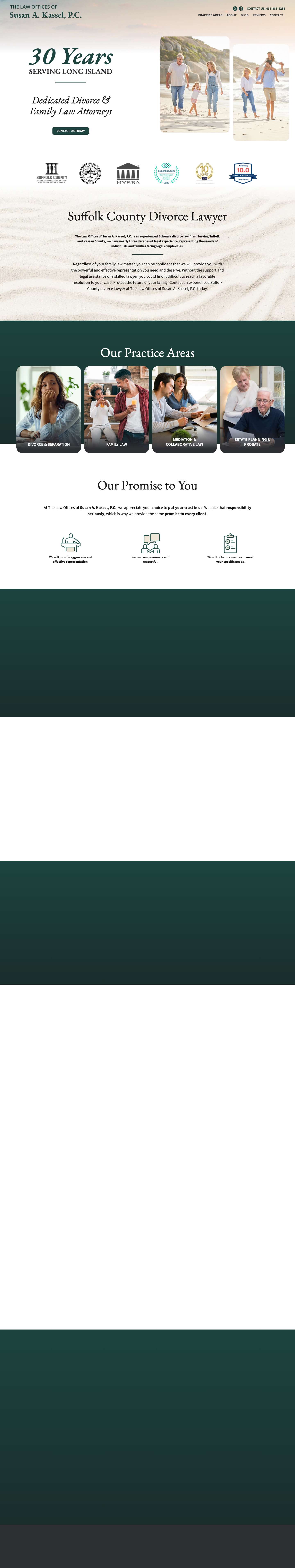 Divorce Lawyer in Suffolk County | Law Offices of Susan A. Kassel - Full Screenshot