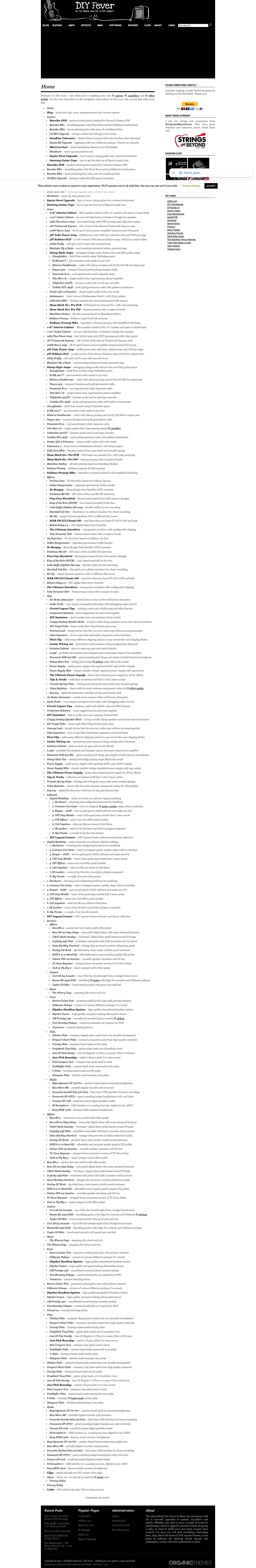 DIY Fever – Building my own guitars, amps and pedals - Full Screenshot