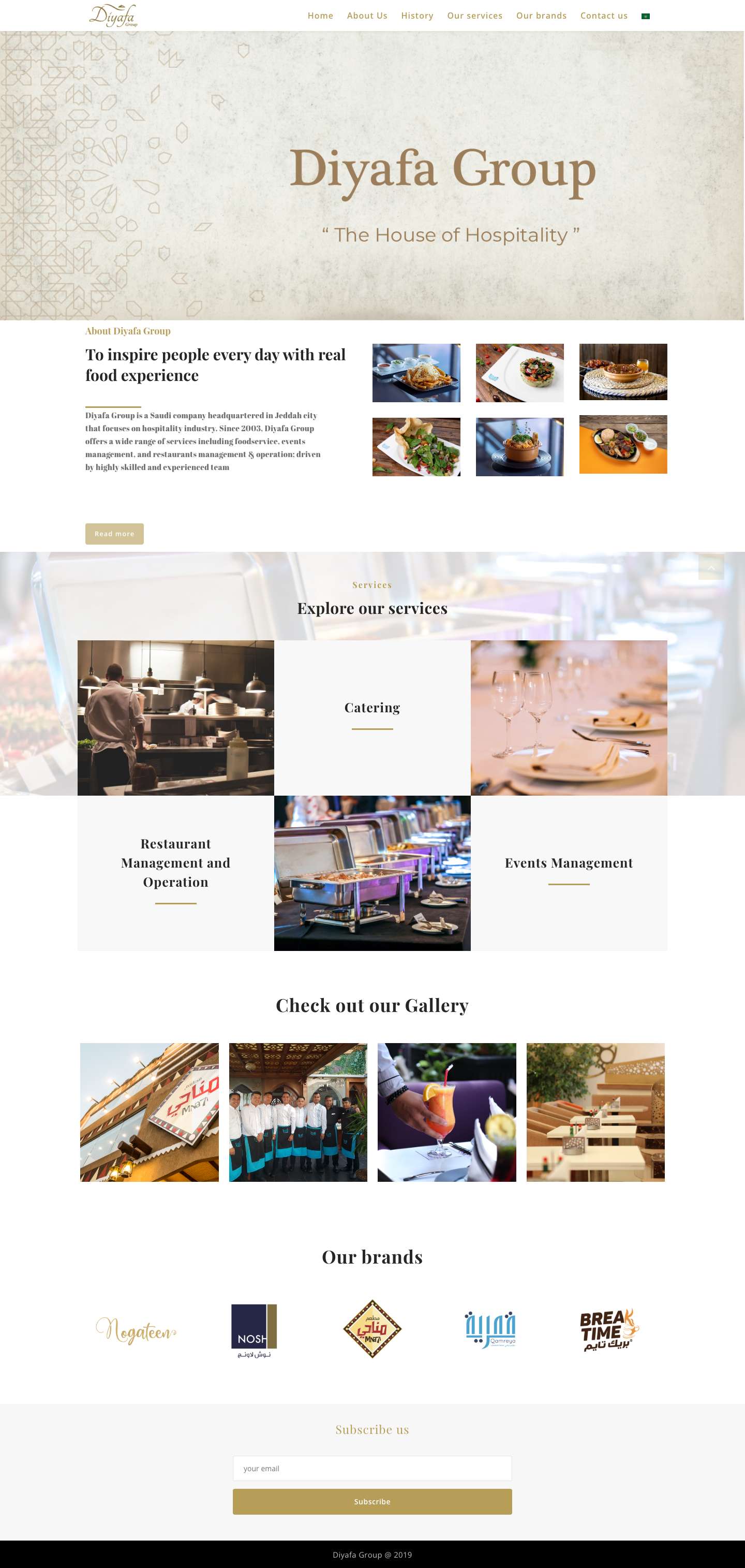 Diyafa Group – The House of Hospitality - Full Screenshot