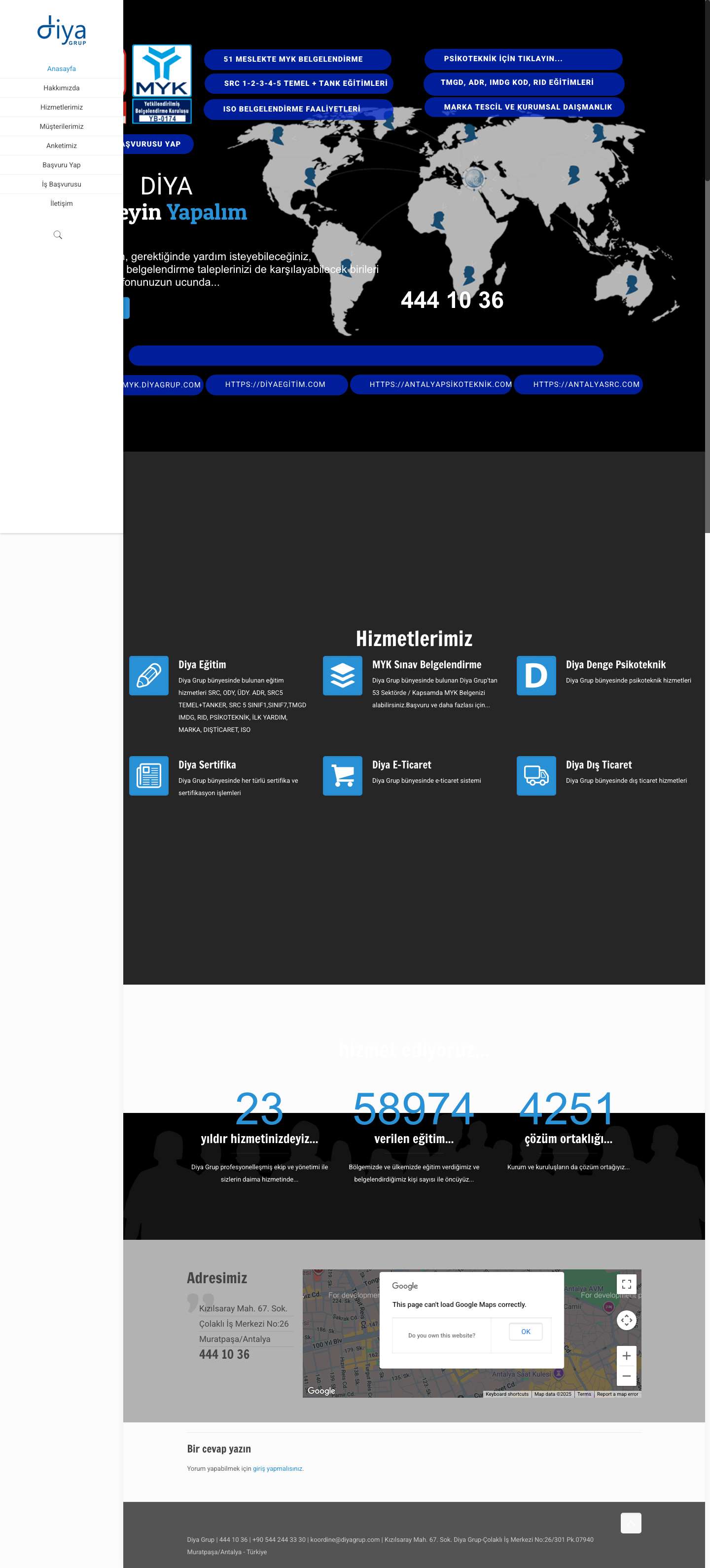 Diya Grup | SRC,ODY,ÜDY,SRC5,MYK,TMGD,PSİKOTEKNİK,İLK YARDIM - Full Screenshot