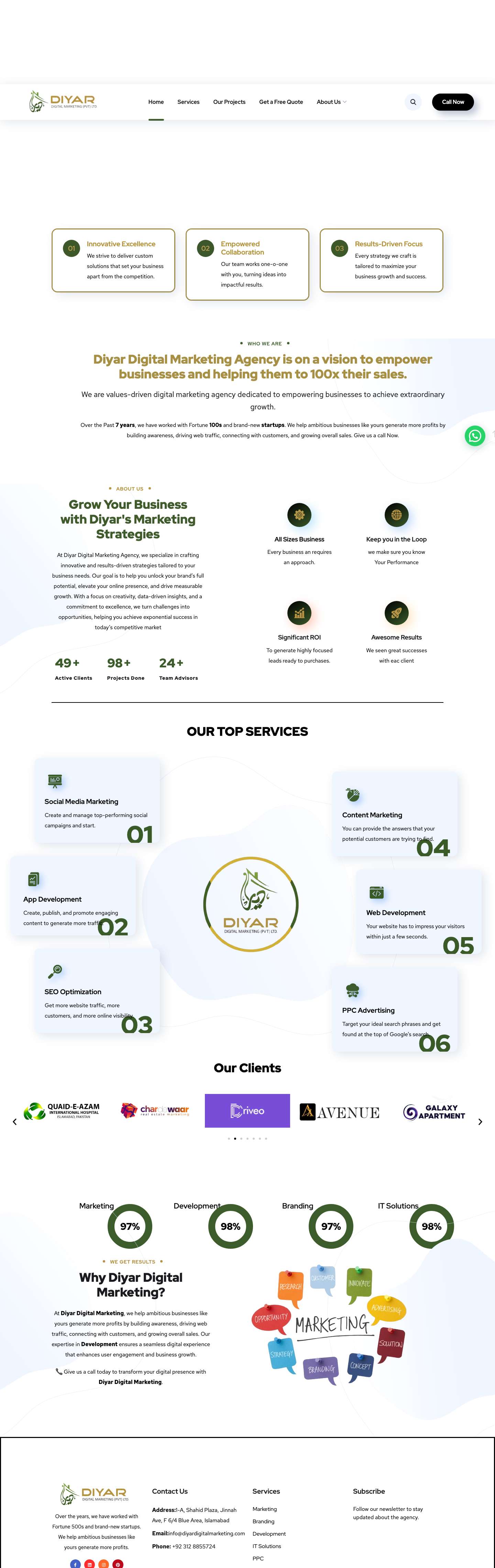 Diyar Digital Marketing | Real Estate Marketing AgencyJoinchat - Full Screenshot