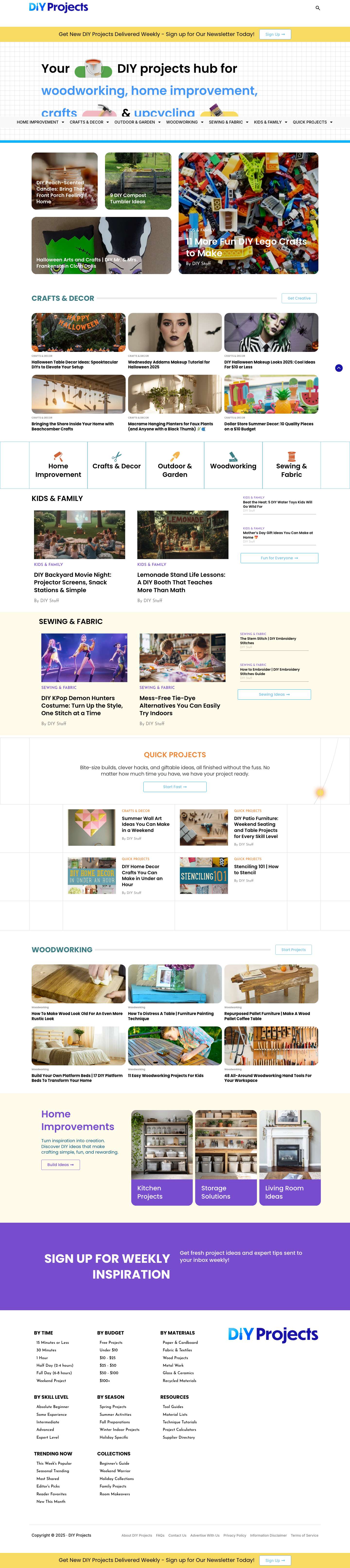 DIY Projects: Tutorials, Woodworking, Crafts & Home Improvement - Full Screenshot