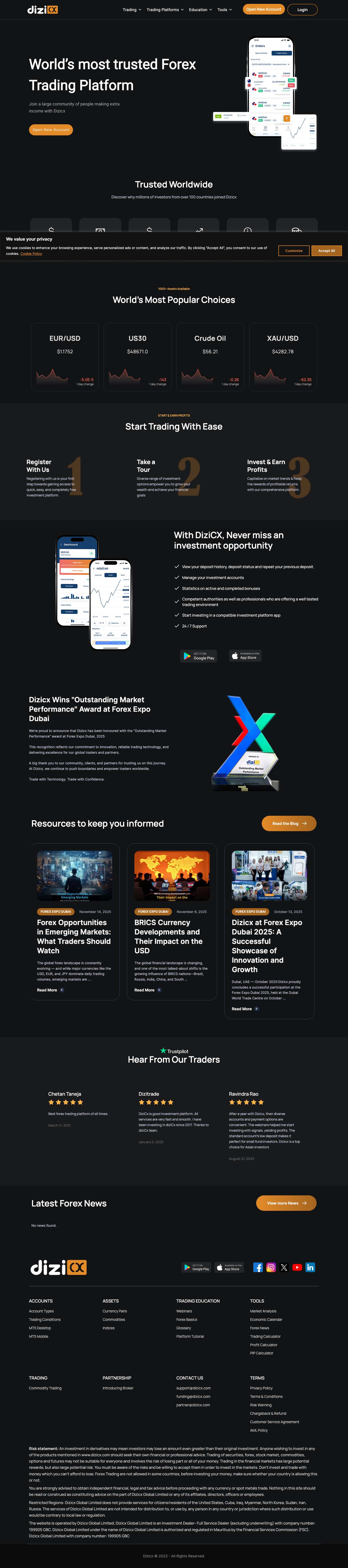 Forex Trading and FX Market | Discover a Powerful Forex Platform - Full Screenshot