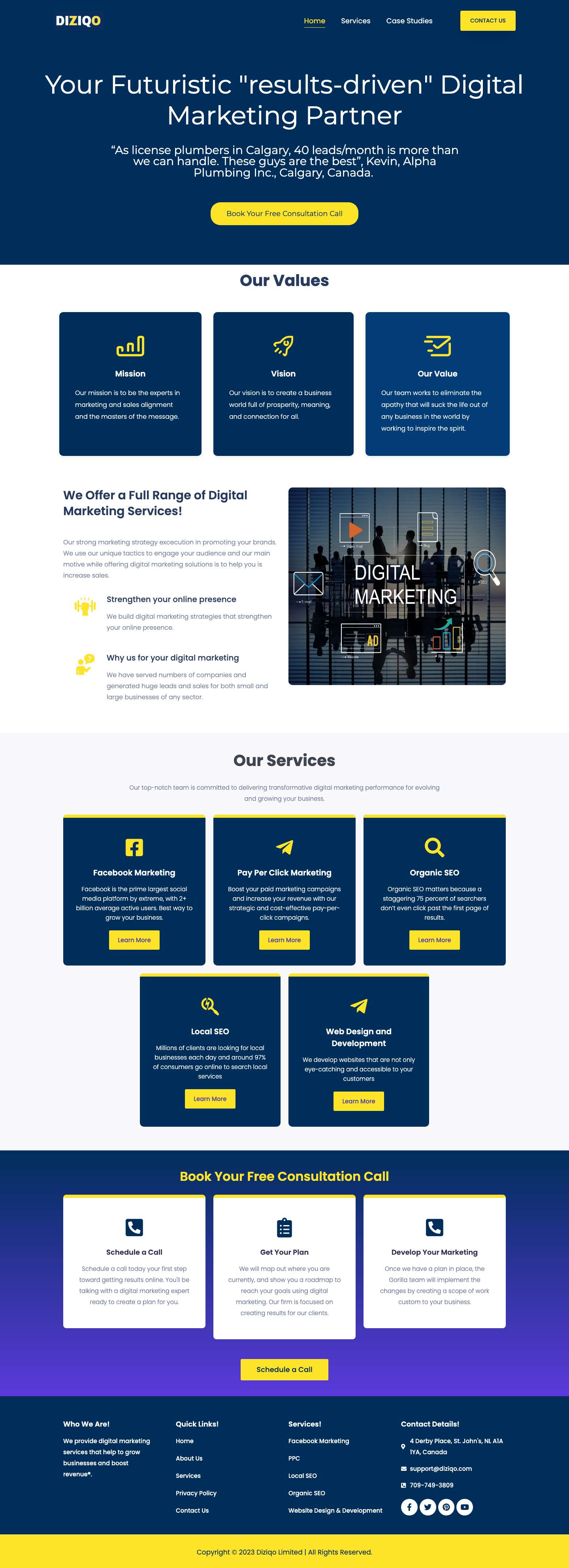 Diziqo | One-Stop Digital Marketing Solution! - Full Screenshot