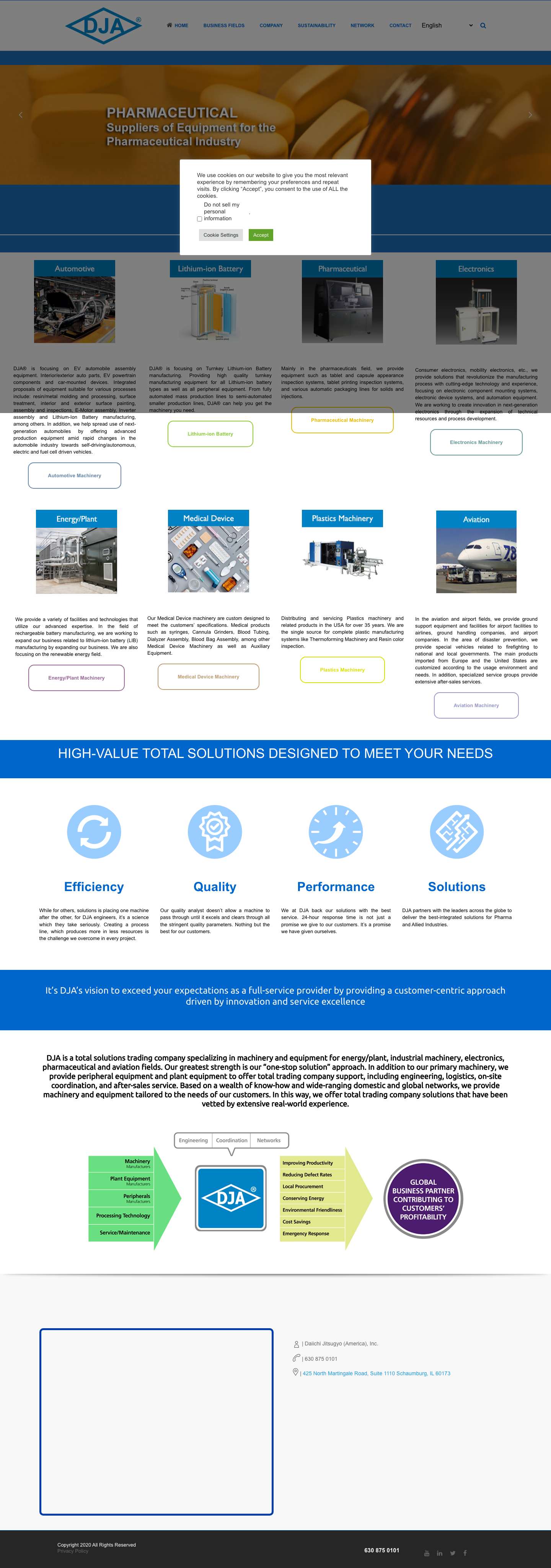 DJAUSA - Providing machinery and equipment for multiple industries - Full Screenshot