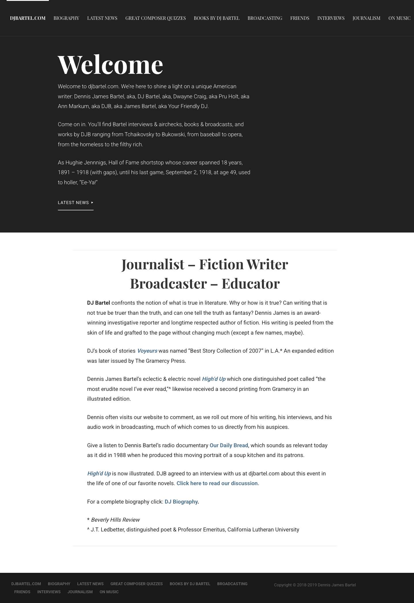 DJBartel.com – Dennis James Bartel - Full Screenshot