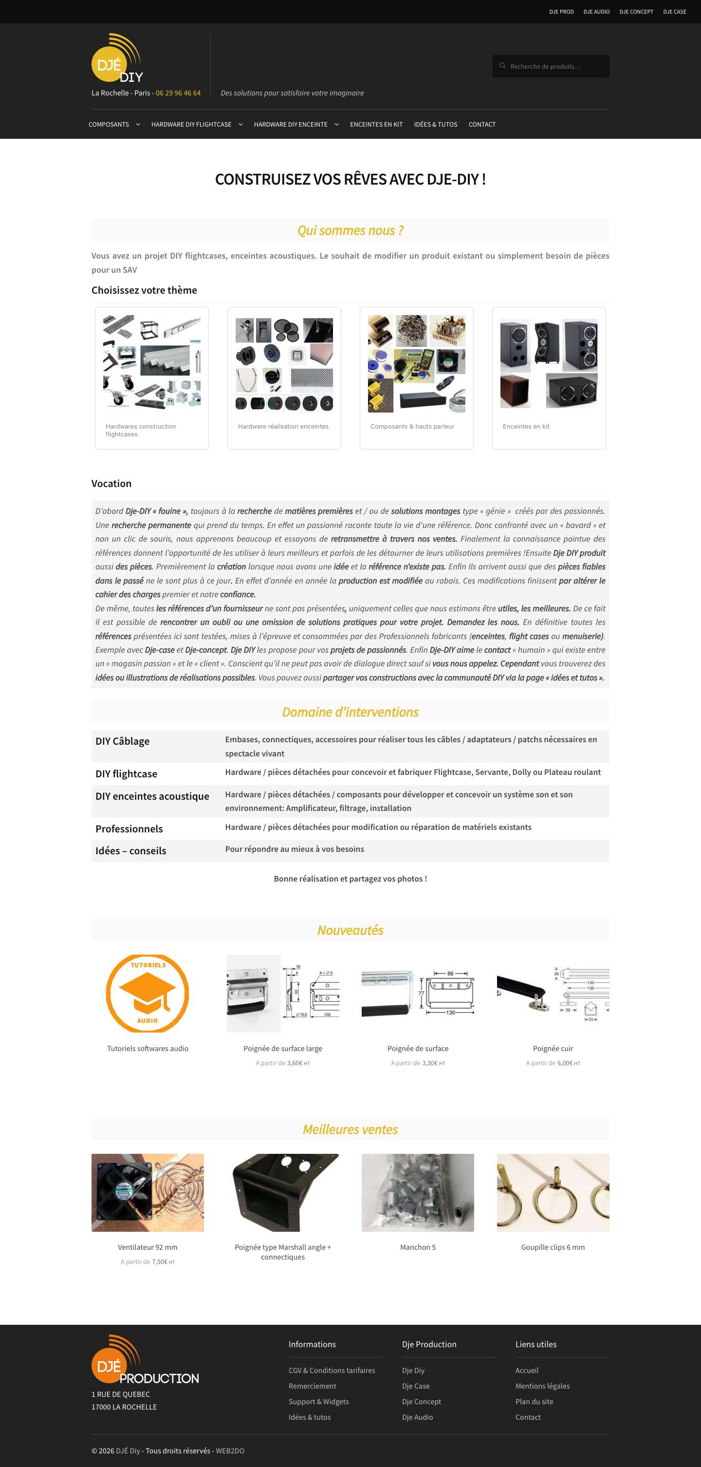 Construisez vos rêves avec Dje-DIY : flightcase et enceintes - Full Screenshot
