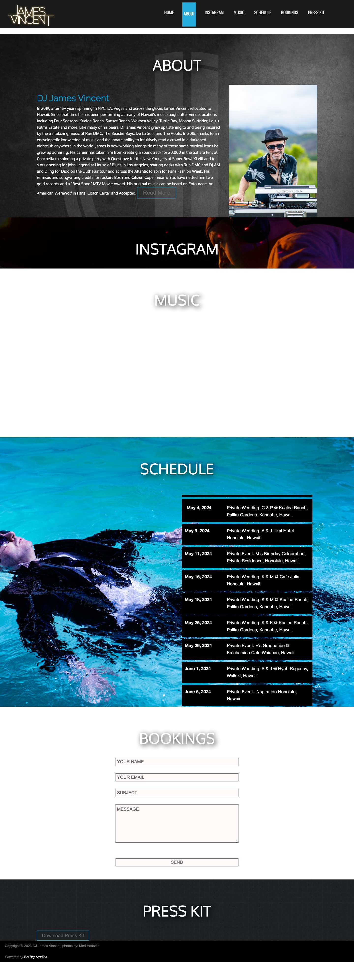 DJ James Vincent - Hawaii - Full Screenshot