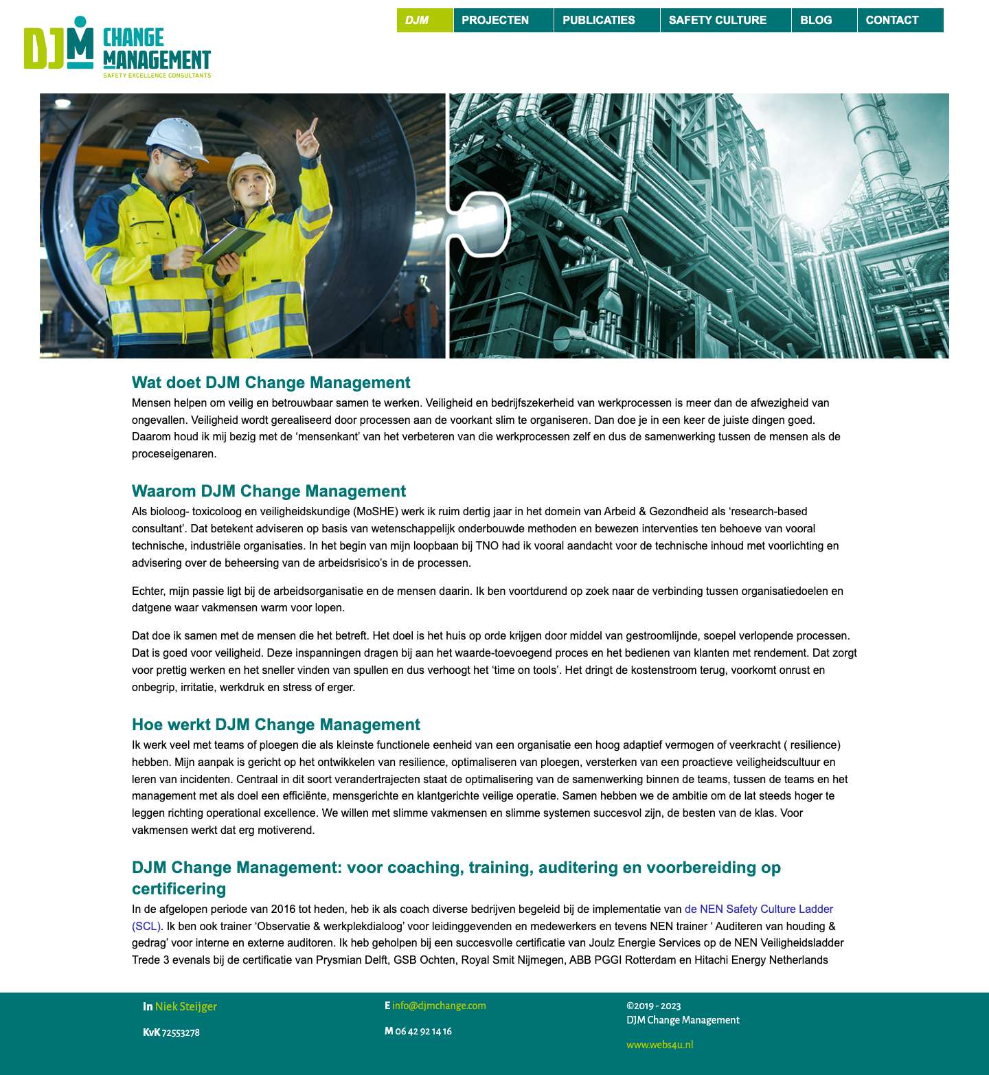 Home - DJM CHANGE MANAGEMENT - Full Screenshot