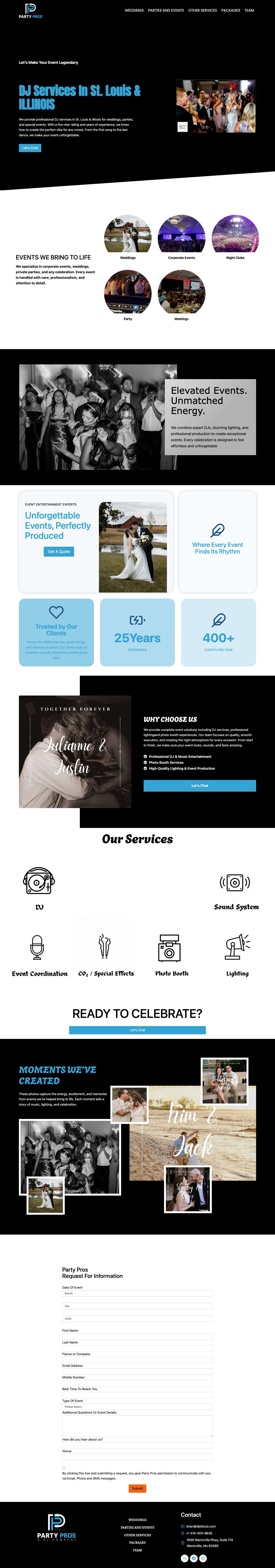 djstlouis.comToggle Menu - Full Screenshot