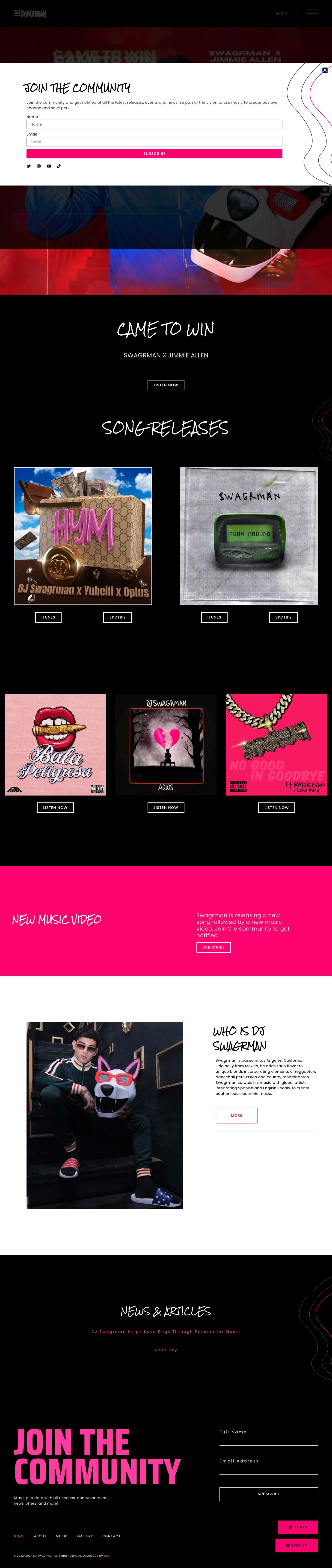 Home - DJ Swagrmanburger_menu-btn9close icon - Full Screenshot