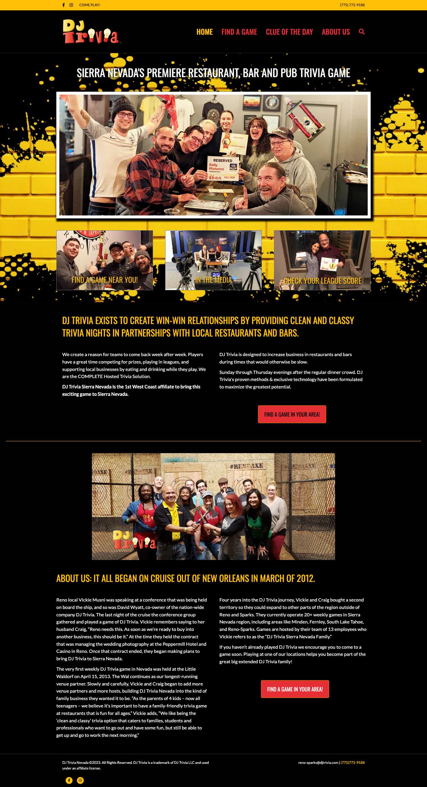 Home - DJ Trivia Nevada - Full Screenshot