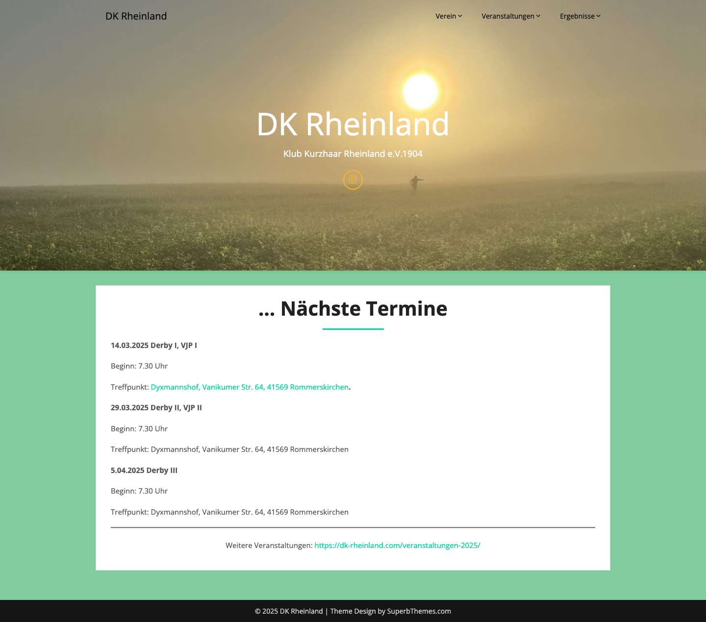 ... Nächste Termine - DK Rheinland - Full Screenshot