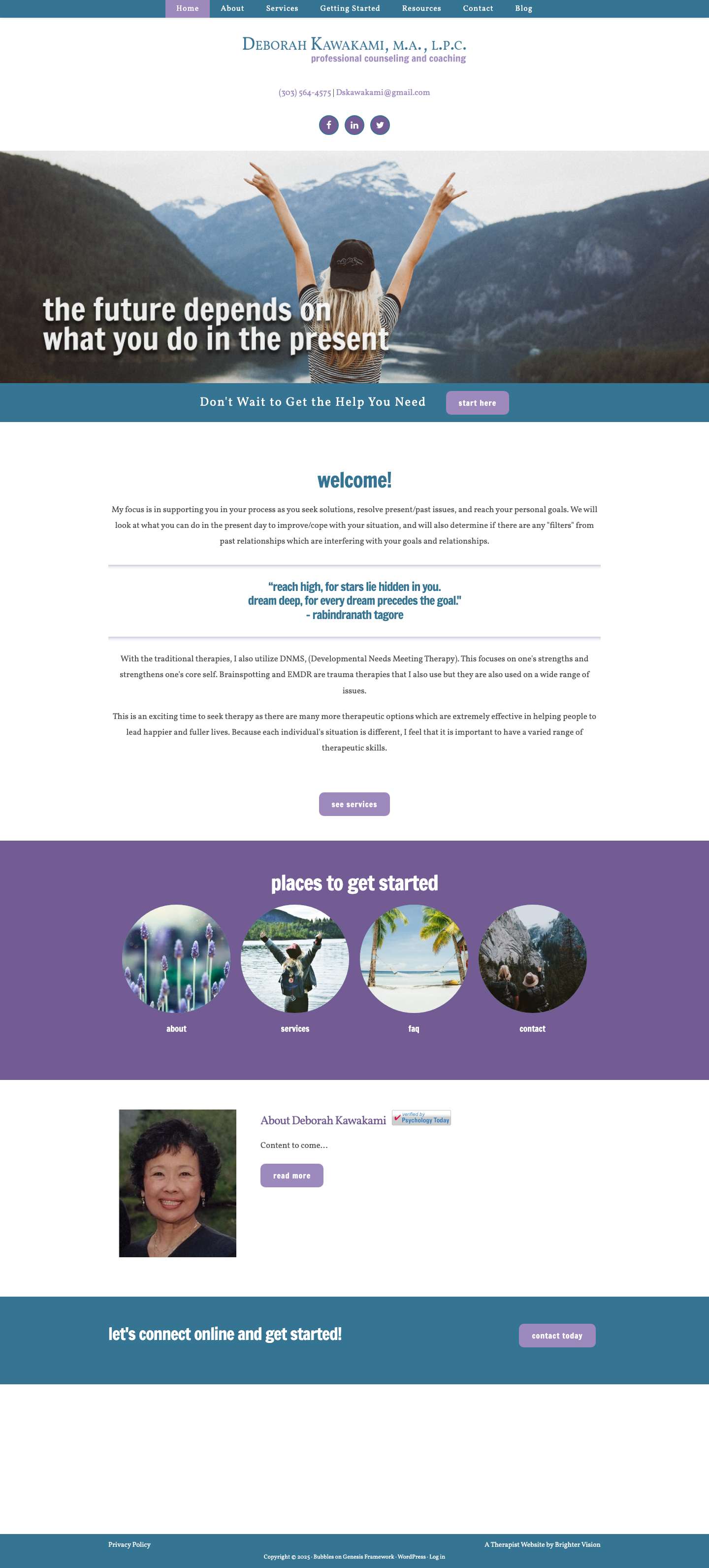 Deborah Kawakami | Counseling Services | Centennial, CO 80111FacebookLinkedInTwitter - Full Screenshot