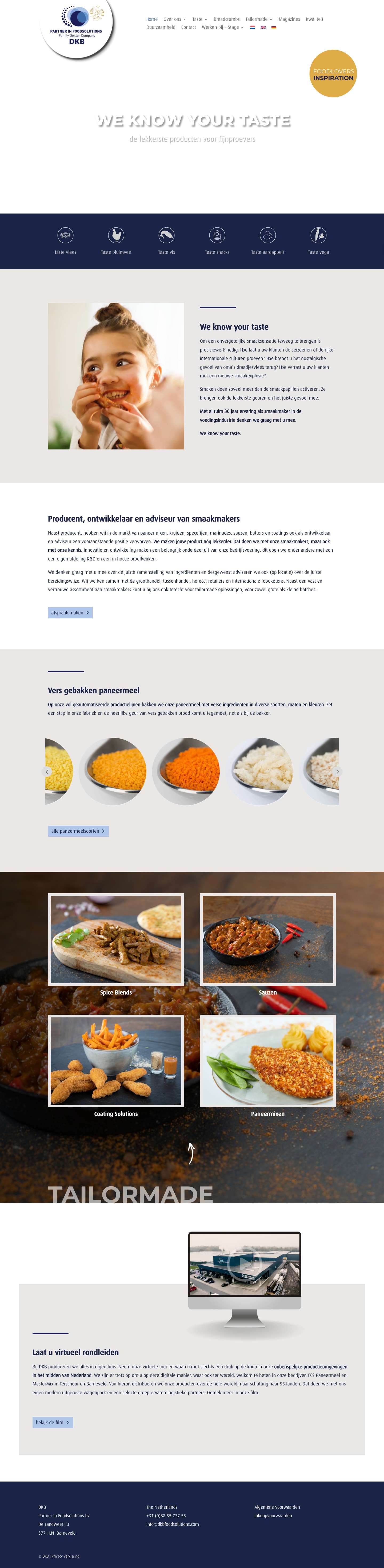 Home - DKB Foodsolutions - Full Screenshot
