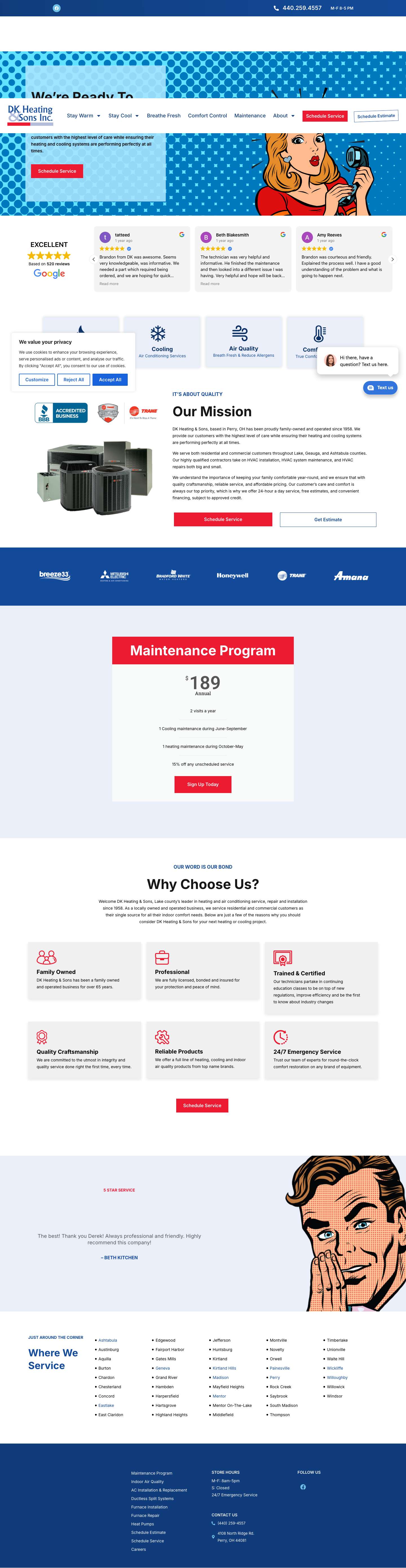 Home - DK Heating - Full Screenshot