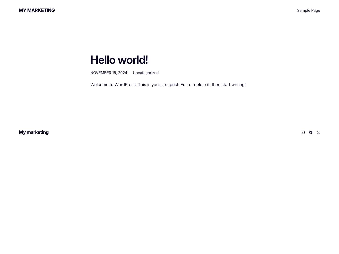 My marketing - My WordPress marketing - Full Screenshot