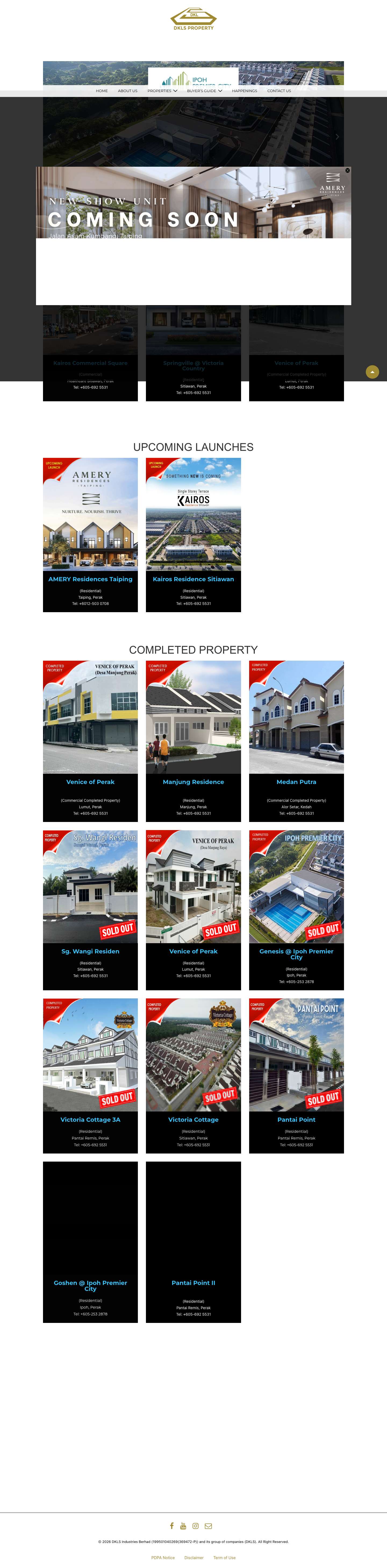 Home - DKLS PROPERTY - Full Screenshot