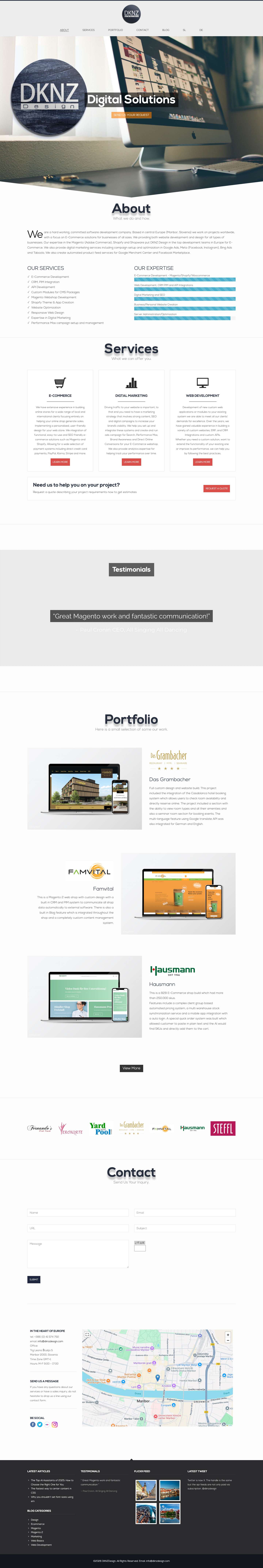 DKNZ Design – Certified Magento Developers – Customised Web Solutions - Full Screenshot