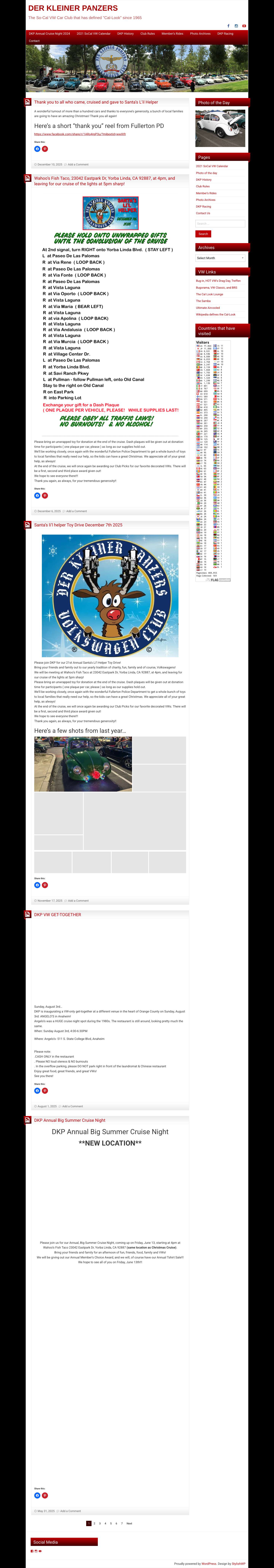 DER KLEINER PANZERS – The So-Cal VW Car Club that has defined "Cal-Look" since 1965 - Full Screenshot