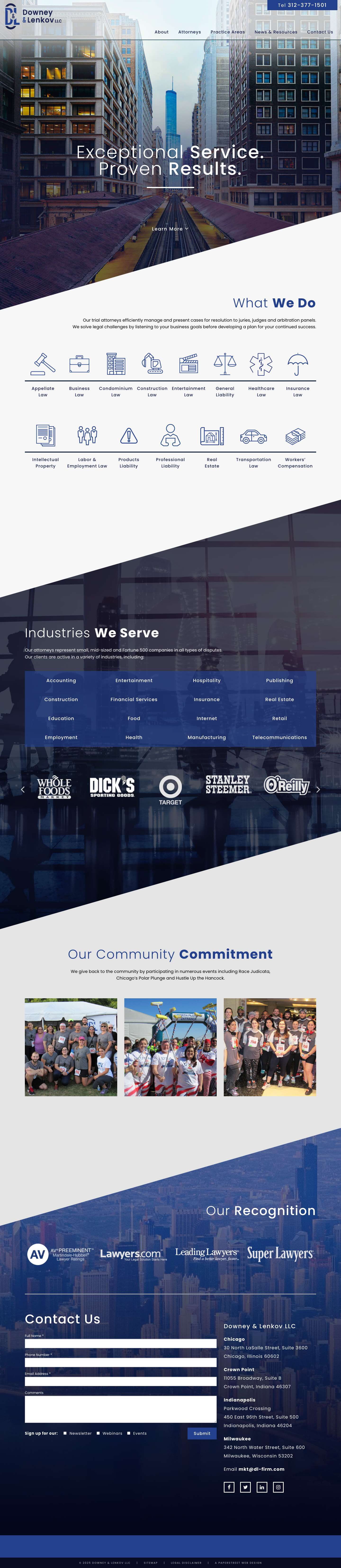 Downey & Lenkov Law Firm - Full Screenshot