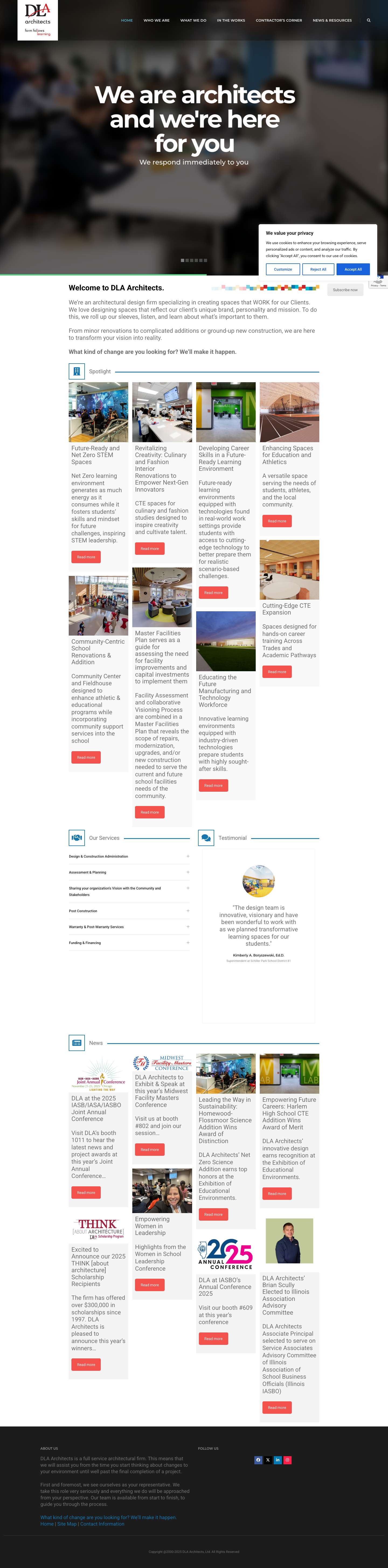 Experts in Architecture - Midwest: Illinois, Wisconsin, Indiana - Full Screenshot