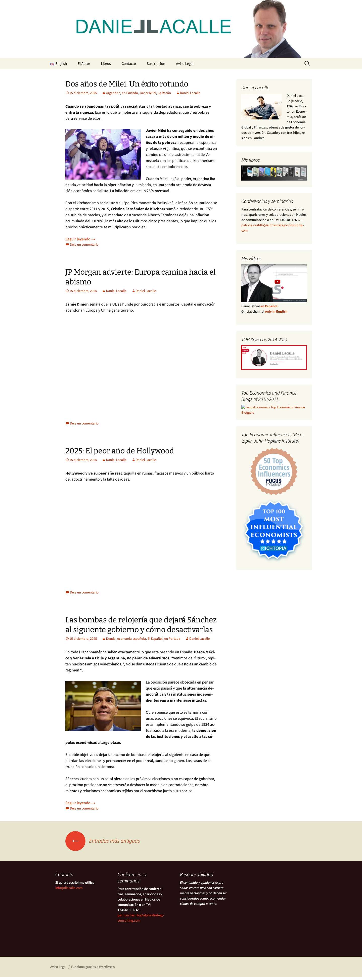 dlacalle.com | Blog de Daniel Lacalle - Full Screenshot
