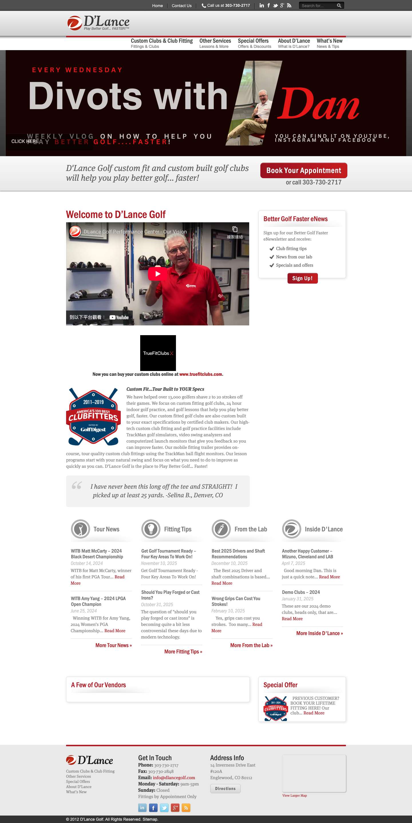 Welcome to D'Lance Golf -D'Lance Golf - Full Screenshot