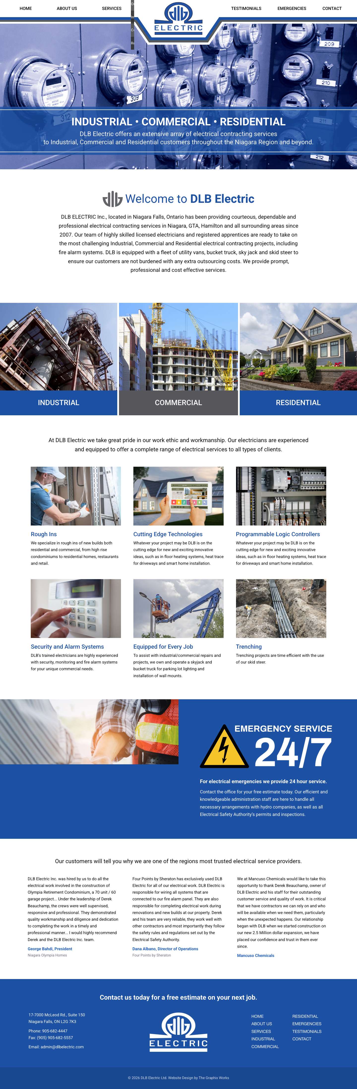 Home - DLB Electric Inc. - Full Screenshot