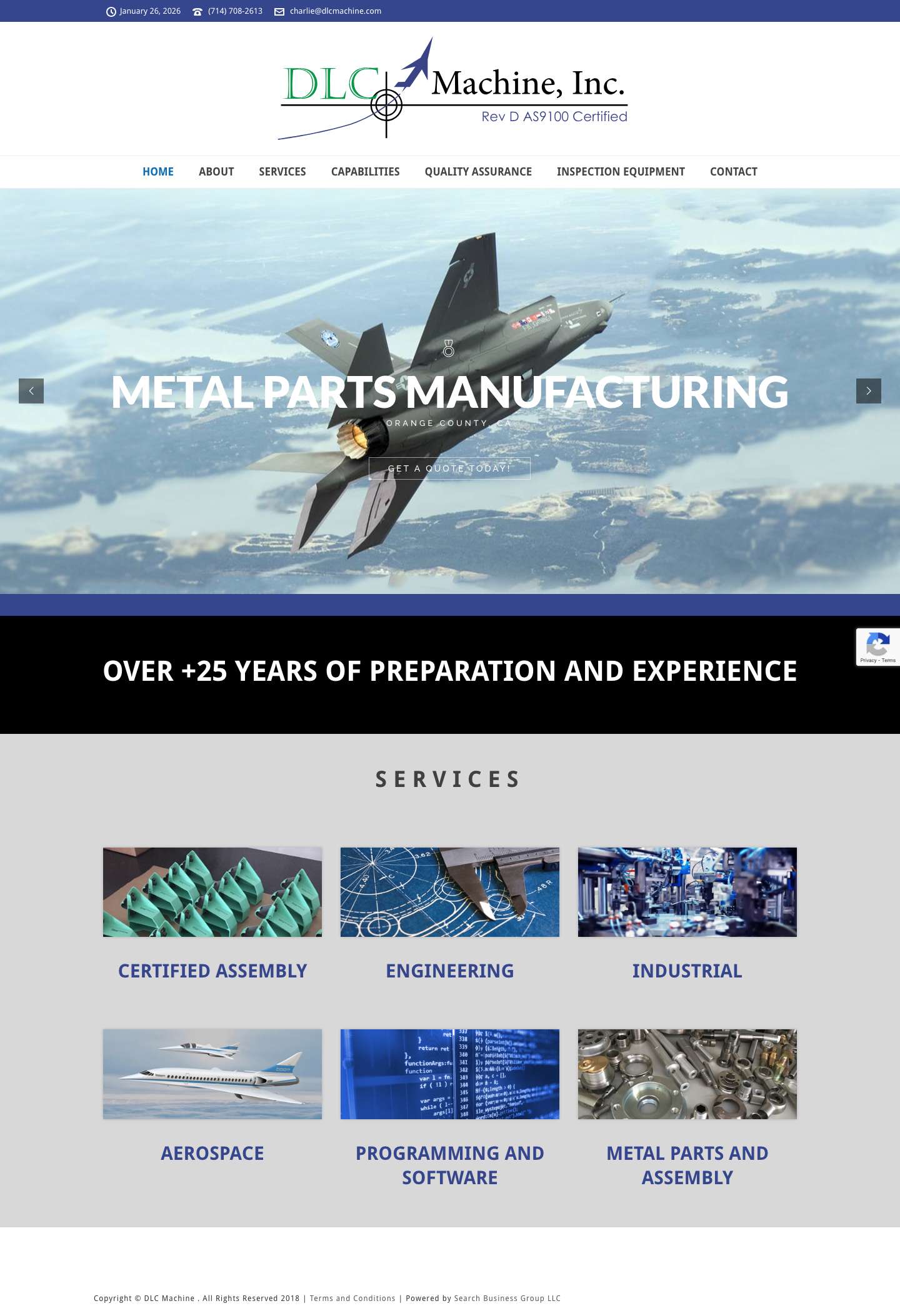 DLC Machine – Metal Parts Manufacture Santa Ana - Full Screenshot