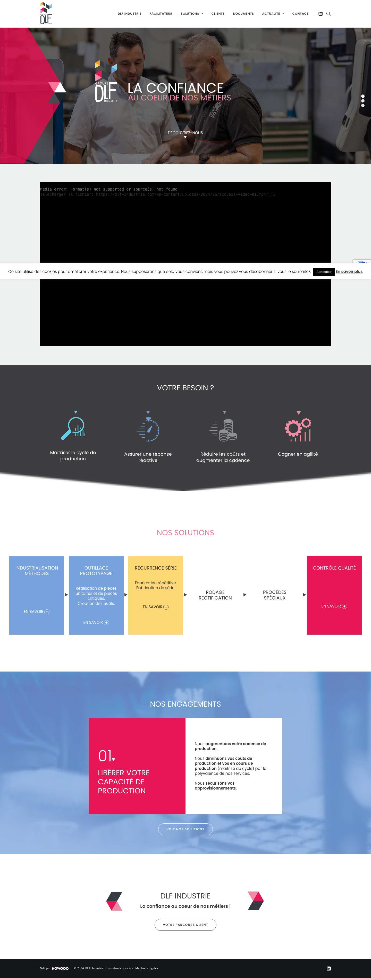 DLF Industrie - Mécanique de précision - Simplifiez-vous la sous traitance - Full Screenshot