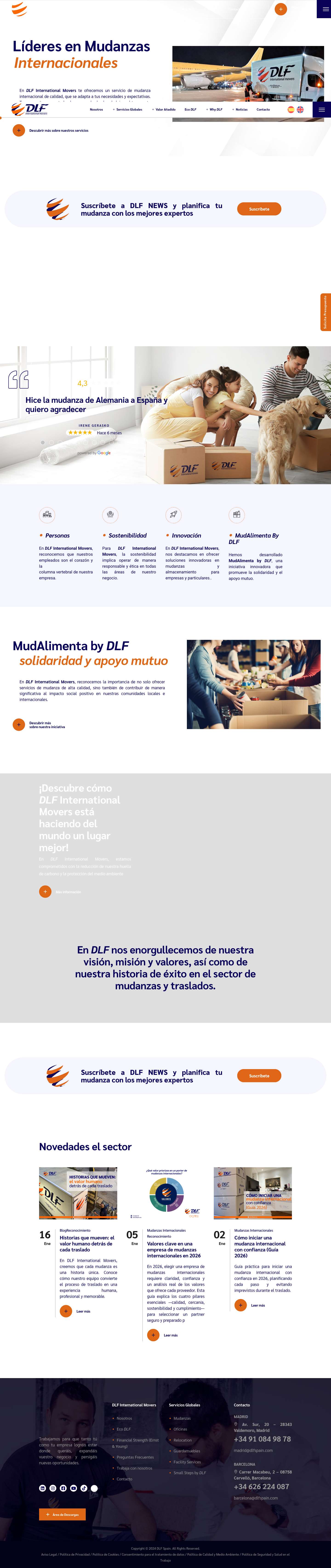 DLF Spain: Mudanzas Internacionales, International Movers - Full Screenshot