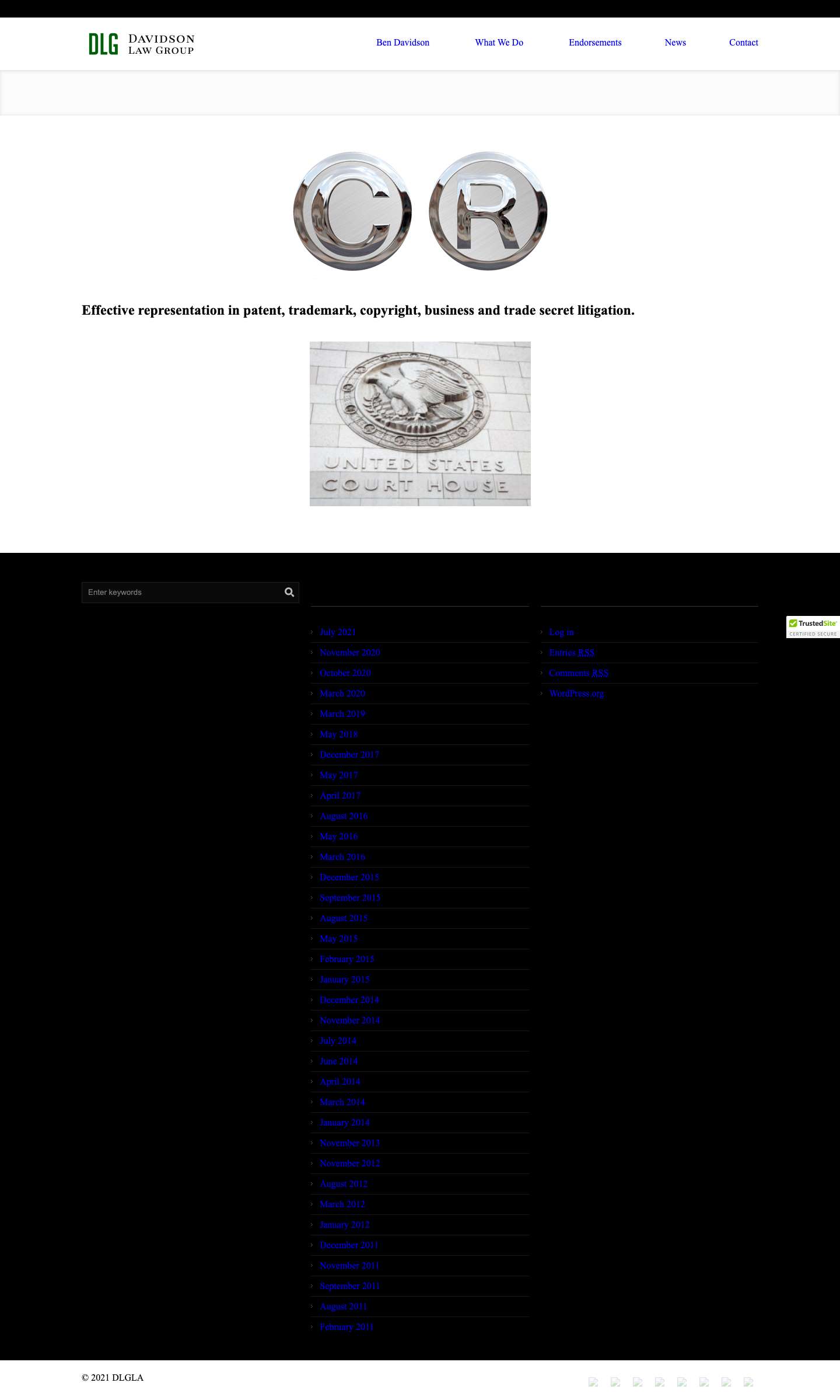 Davidson Law Group - Full Screenshot