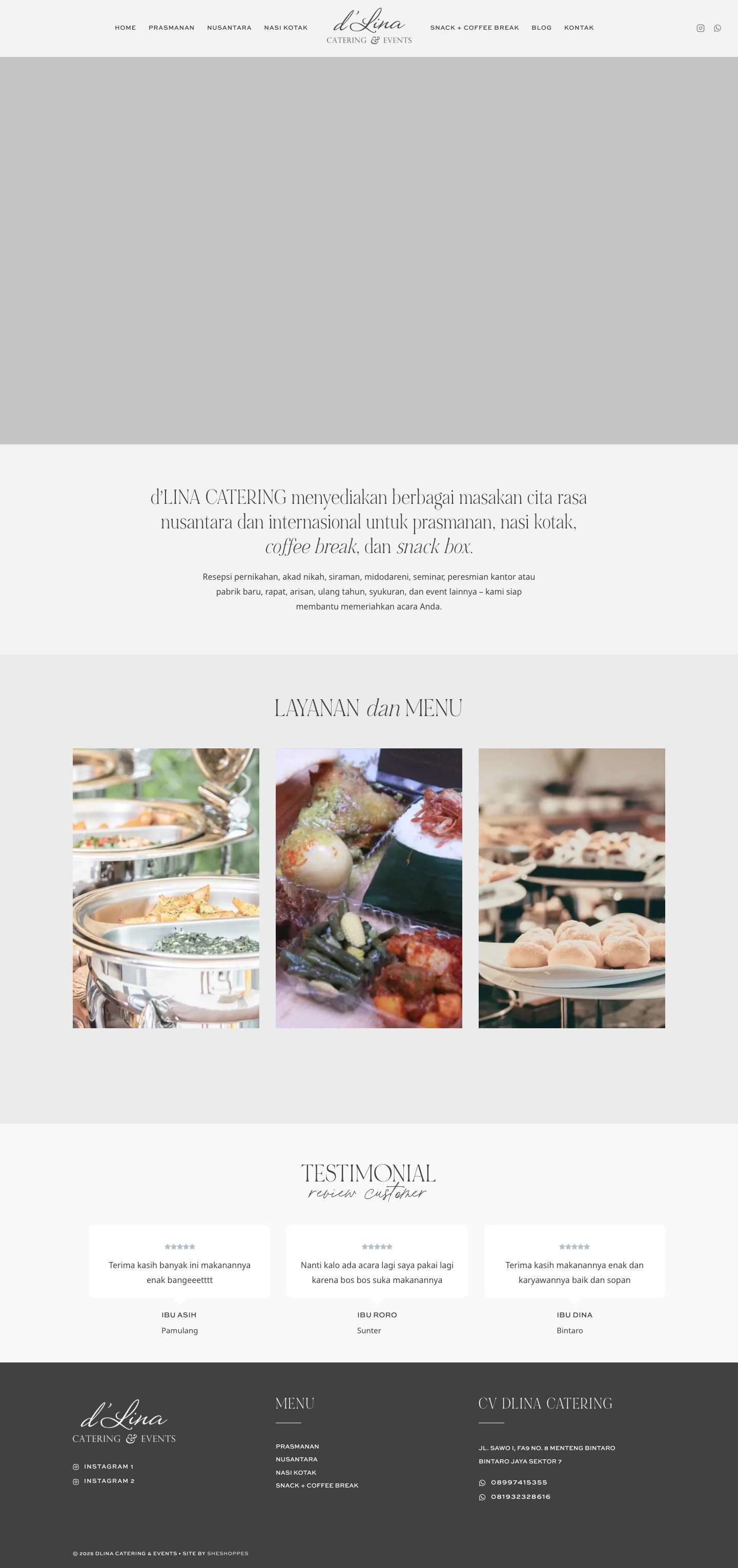 Home - dLina Catering & EventsInstagramWhatsAppWhatsAppToggle MenuScroll to topScroll to top - Full Screenshot